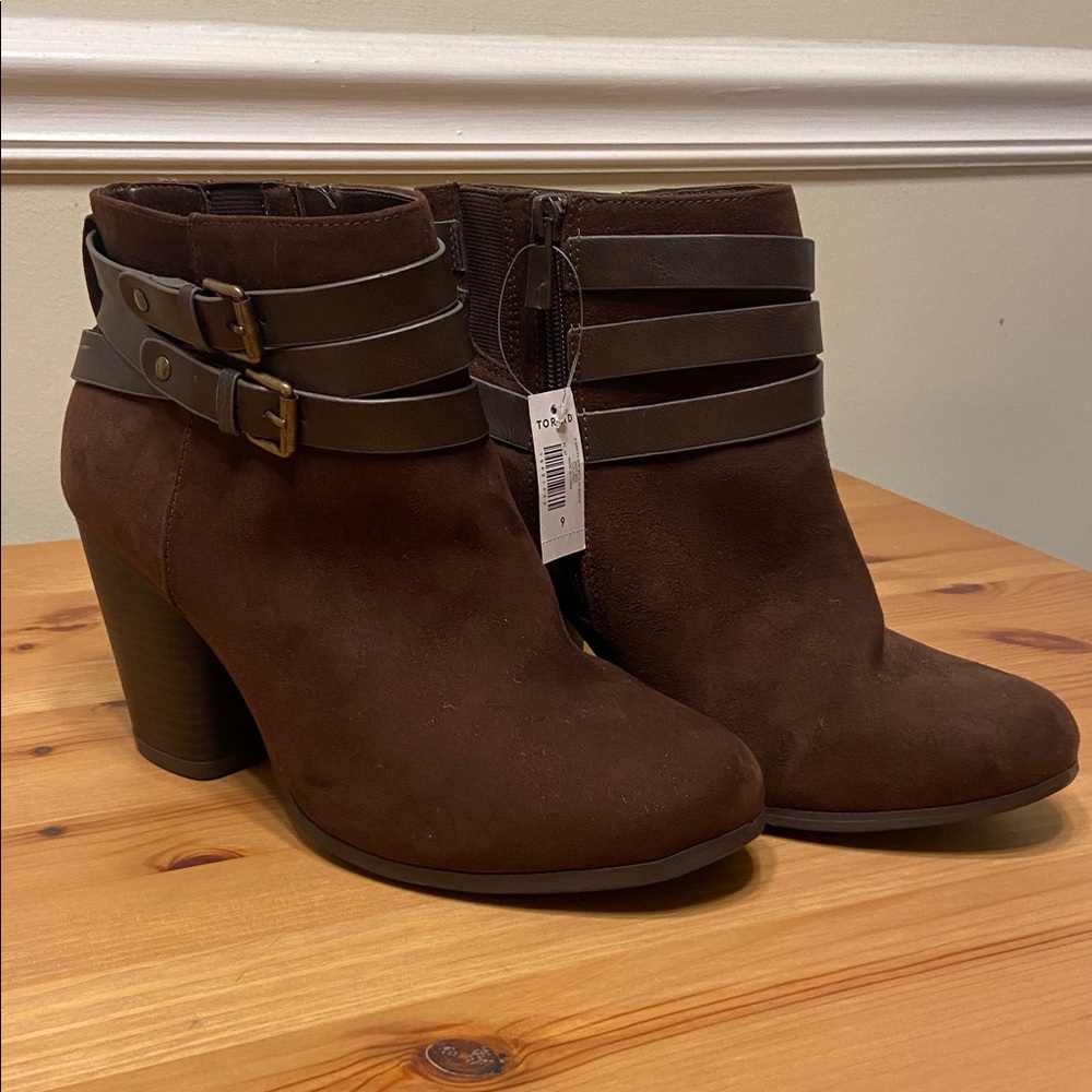 Torrid Brown Booties; 9WW